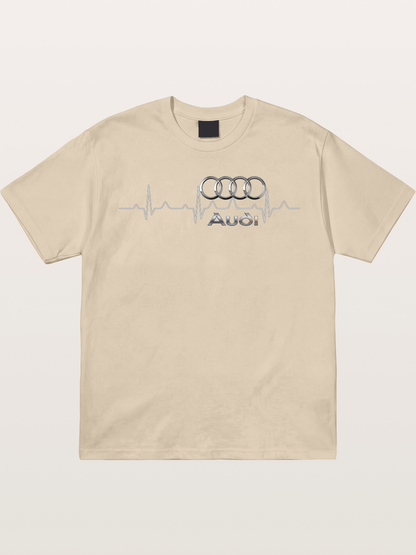 Audi Heartbeat Four Rings Gildan T-shirt