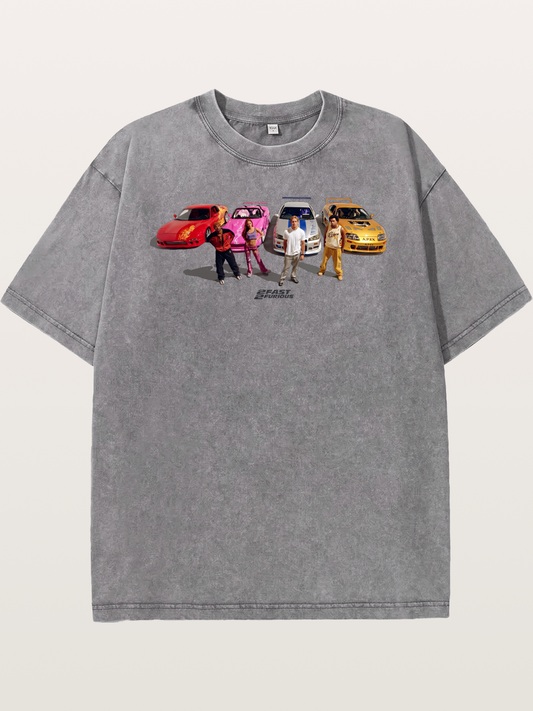 2 Fast 2 Furious Crew Washed T-shirt