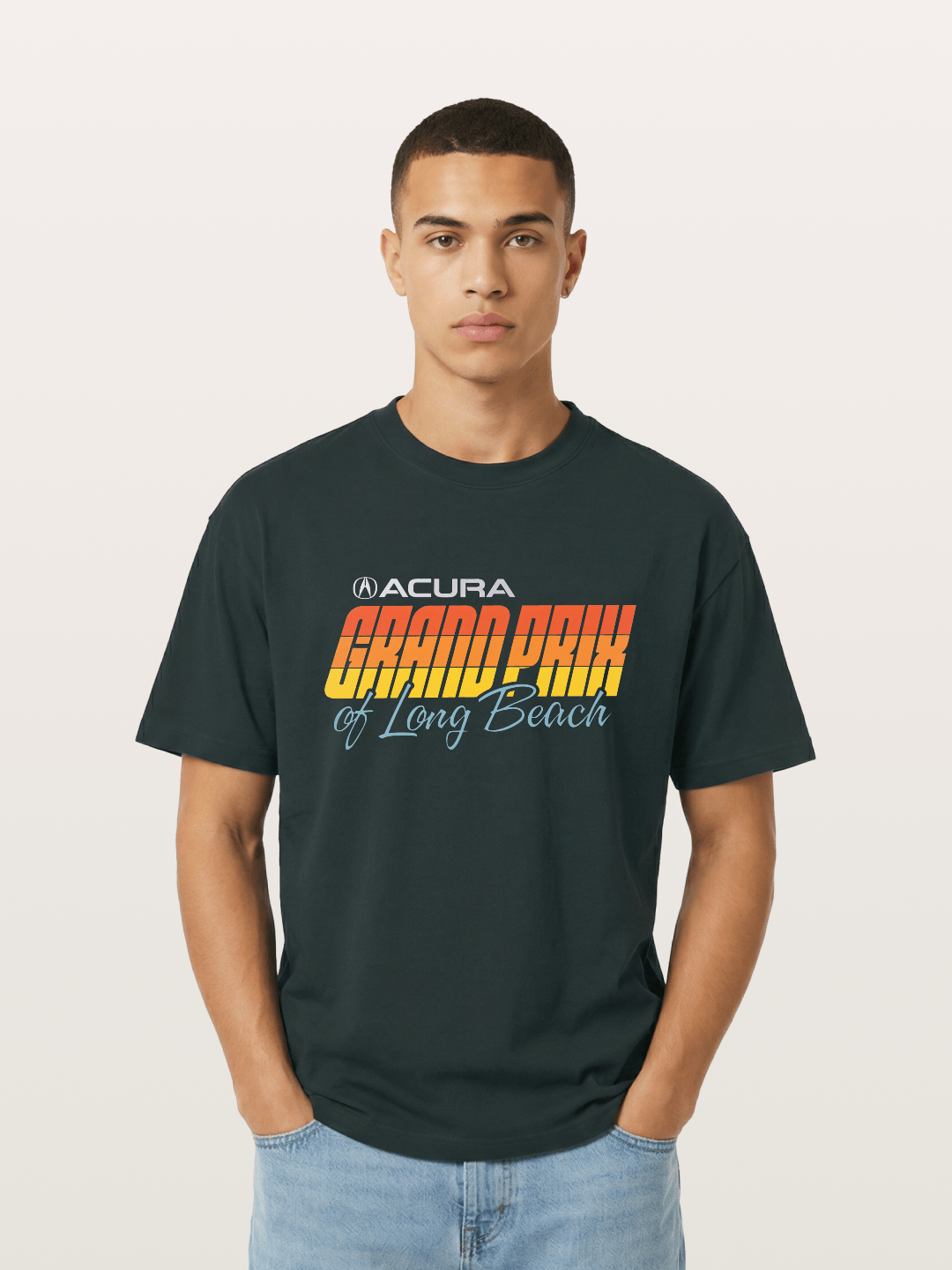 Sunset Grand Prix Typography Gildan T-shirt