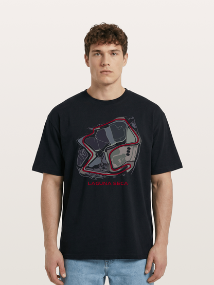 Laguna Seca Corkscrew Track Cotton T-shirt