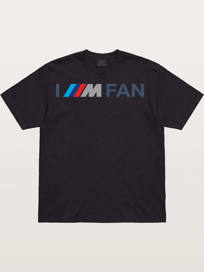 BMW M Fan Stripes Text Print Cotton T-shirt