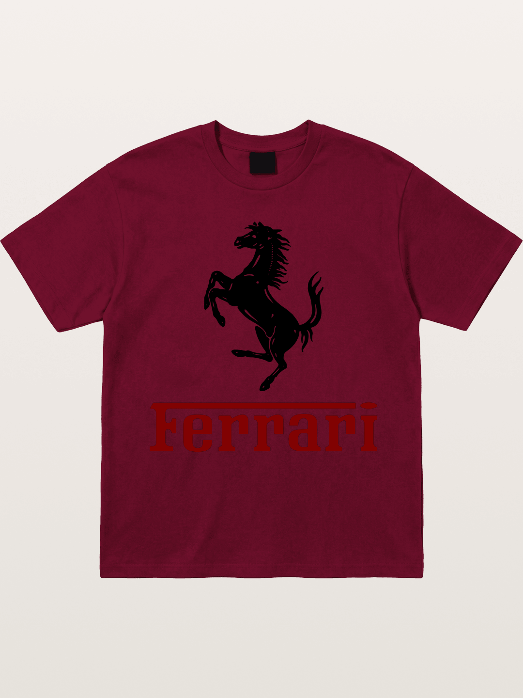 Ferrari Black Horse Logo Gildan T-shirt