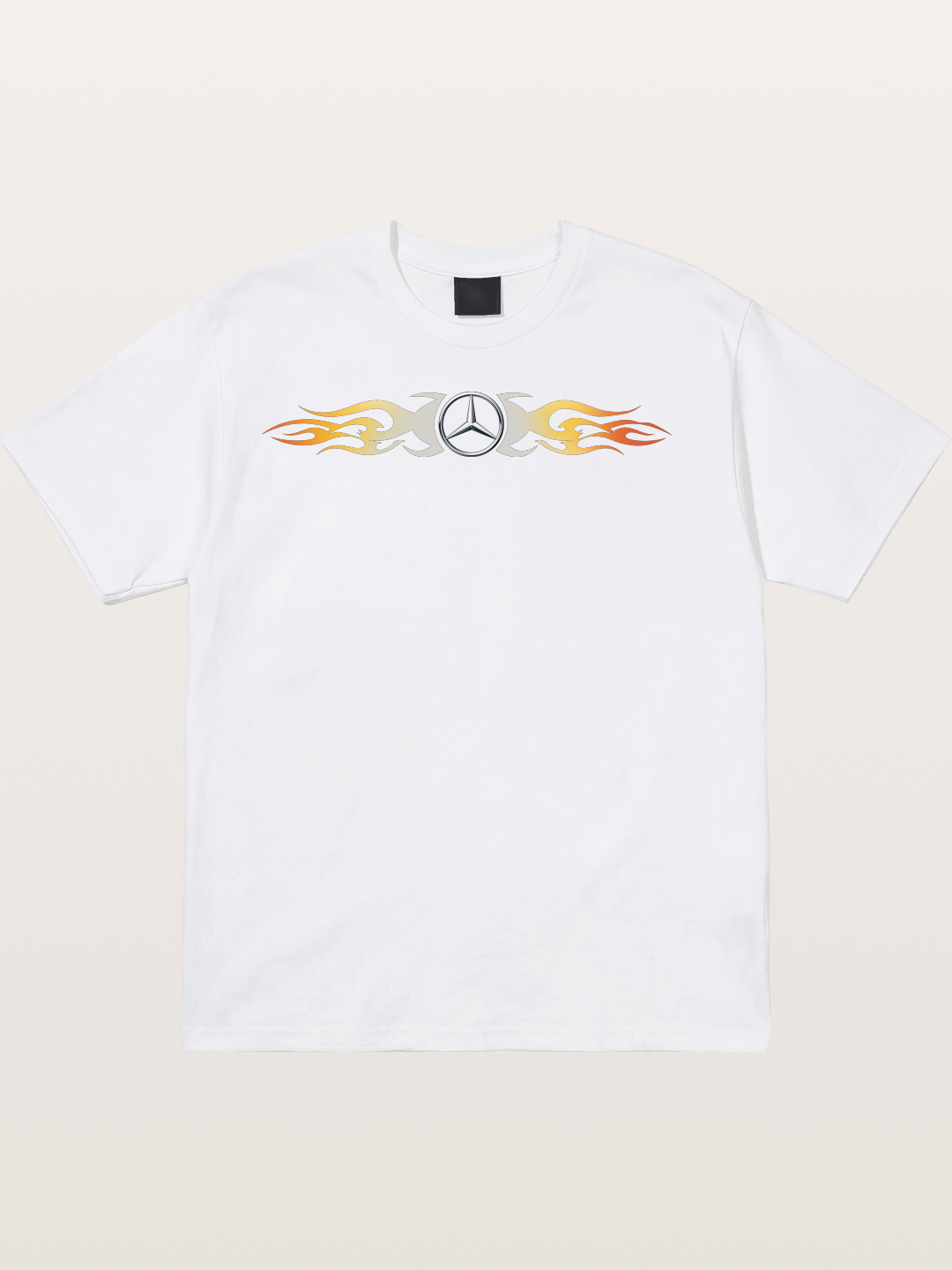 Mercedes Star Flame Stripe Cotton T-shirt