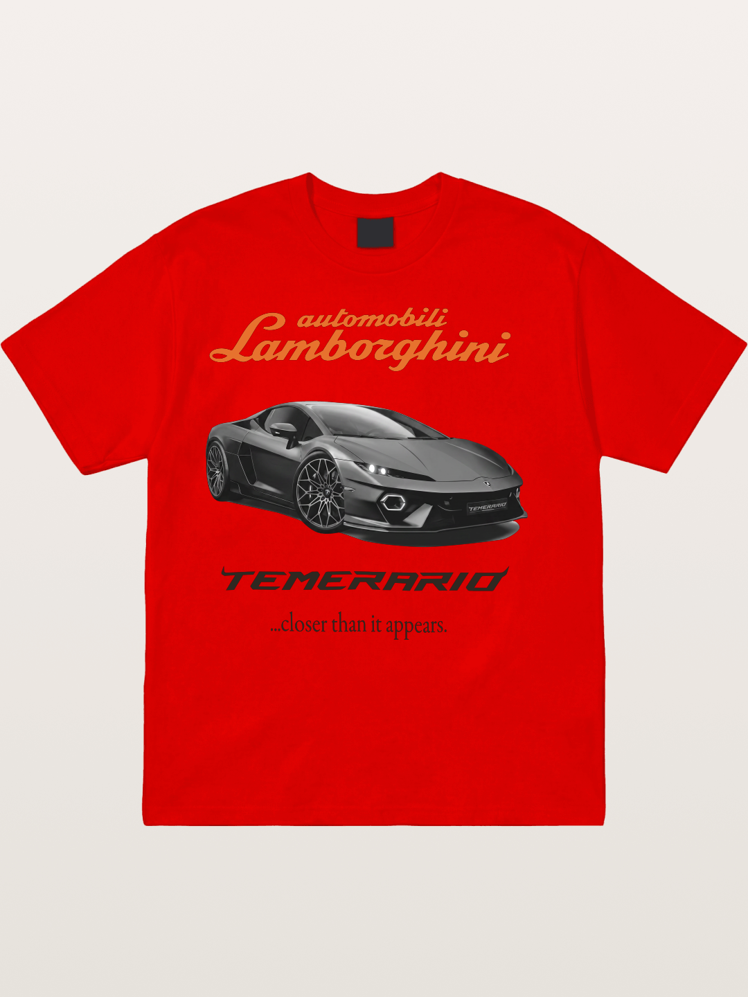 Lamborghini Temerario Grey Sports Car Cotton T-shirt