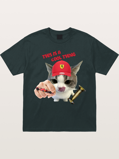Ferrari Cat F1 Meme Gildan T-shirt