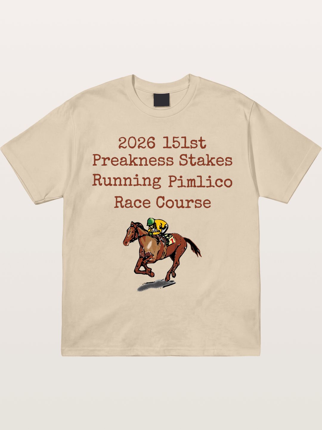 151st Preakness Yellow Silks Horse Gildan T-shirt