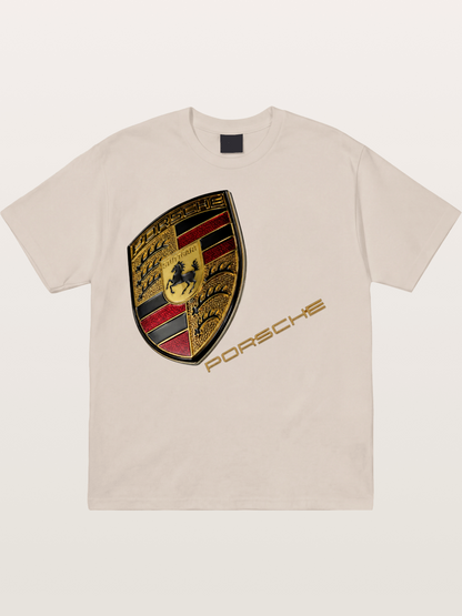 Porsche Classic Emblem Art Cotton T-shirt