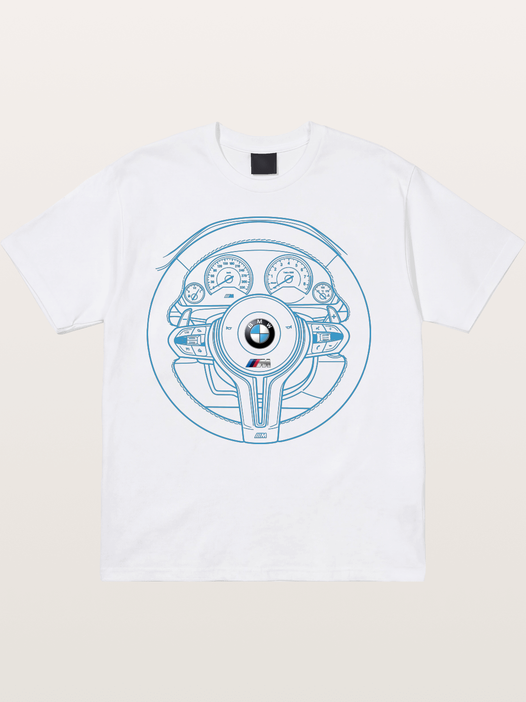 BMW M Vintage Steering Wheel Draft Cotton T-shirt