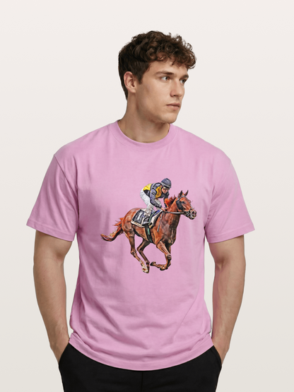 Jockey on Brown Horse Preakness 2026 Gildan T-shirt