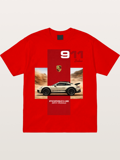Porsche 911 Offroad Safari Style Cotton T-shirt