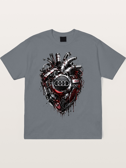 Audi Mechanical Heart Poster Cotton T-shirt