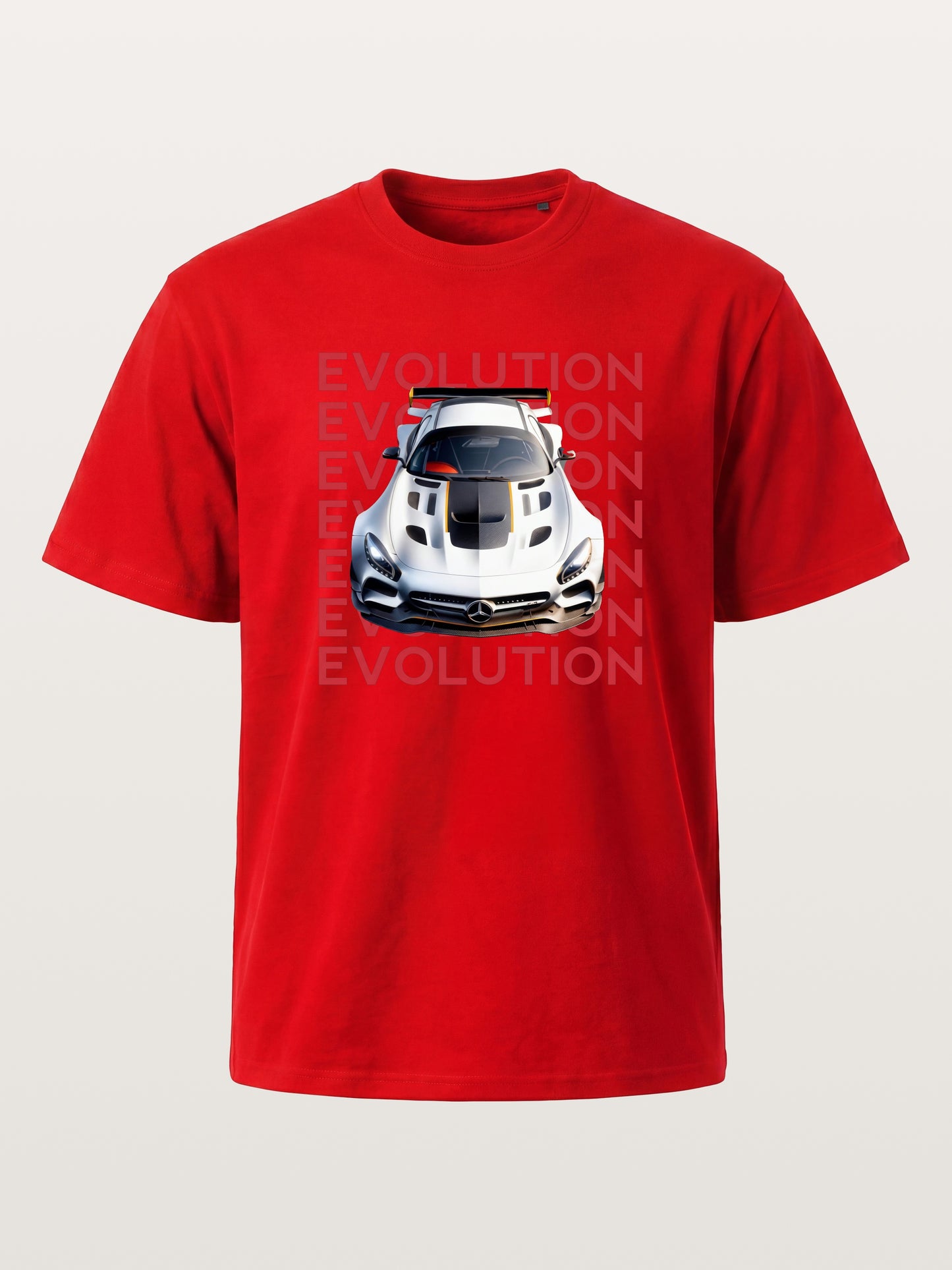 AMG GT Race Car Evolution Repeat Text Cotton T-shirt