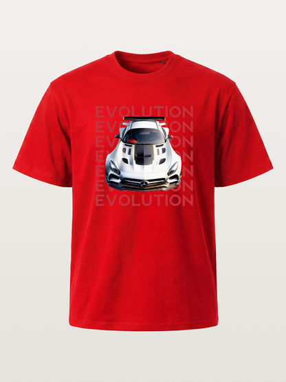 AMG GT Race Car Evolution Repeat Text Cotton T-shirt