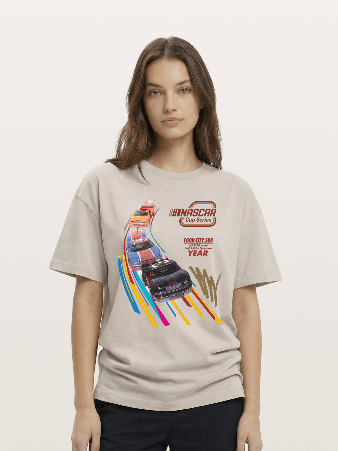 Vintage NASCAR Race Graphic Cotton T-shirt