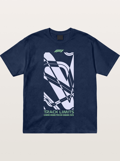 F1 Canada Track Line Art Cotton T-shirt