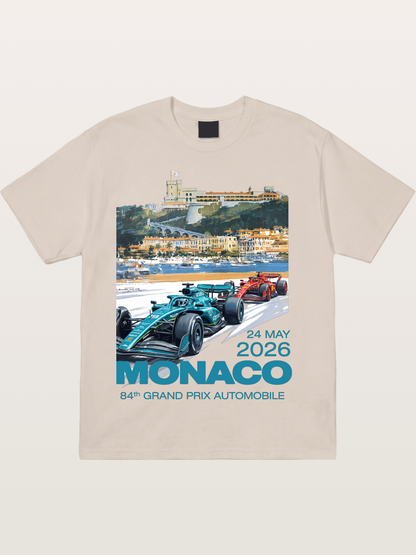2026 Monaco Grand Prix Race Cars Scene Cotton T-shirt