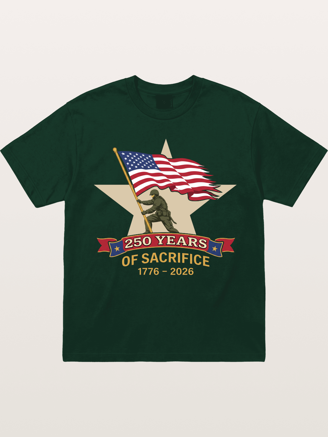 250 Years of Sacrifice Soldier Flag Gildan T-shirt