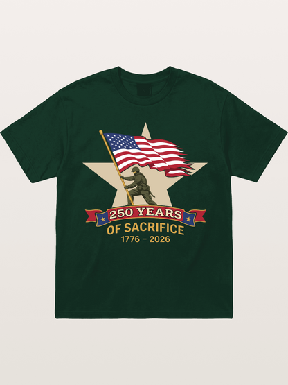 250 Years of Sacrifice Soldier Flag Gildan T-shirt