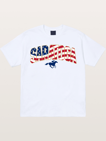 Saratoga Horse Racing American Colors Gildan T-shirt