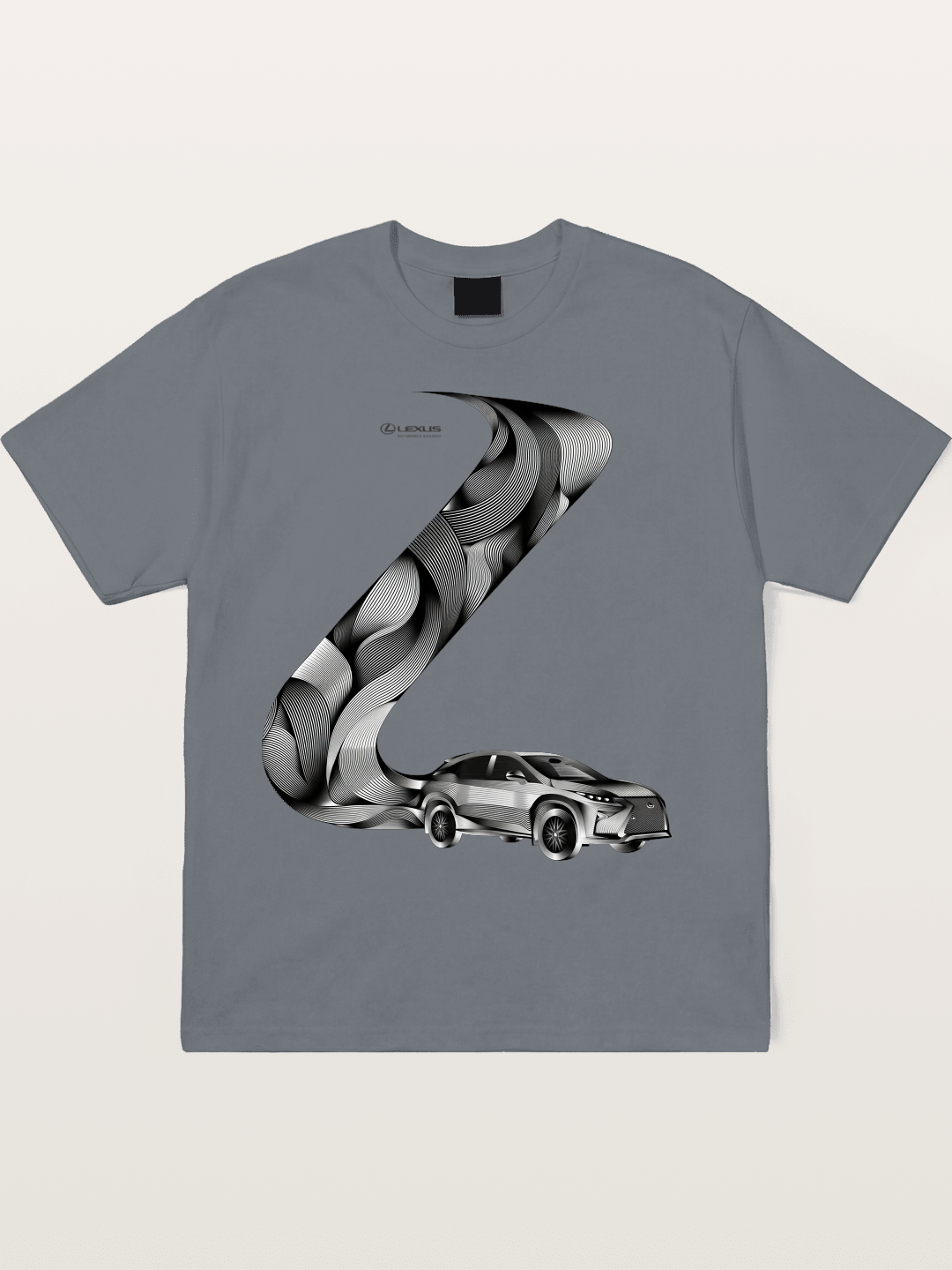 Lexus Wave Line Art Graphic Cotton T-shirt