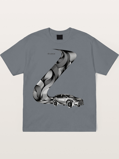 Lexus Wave Line Art Graphic Cotton T-shirt