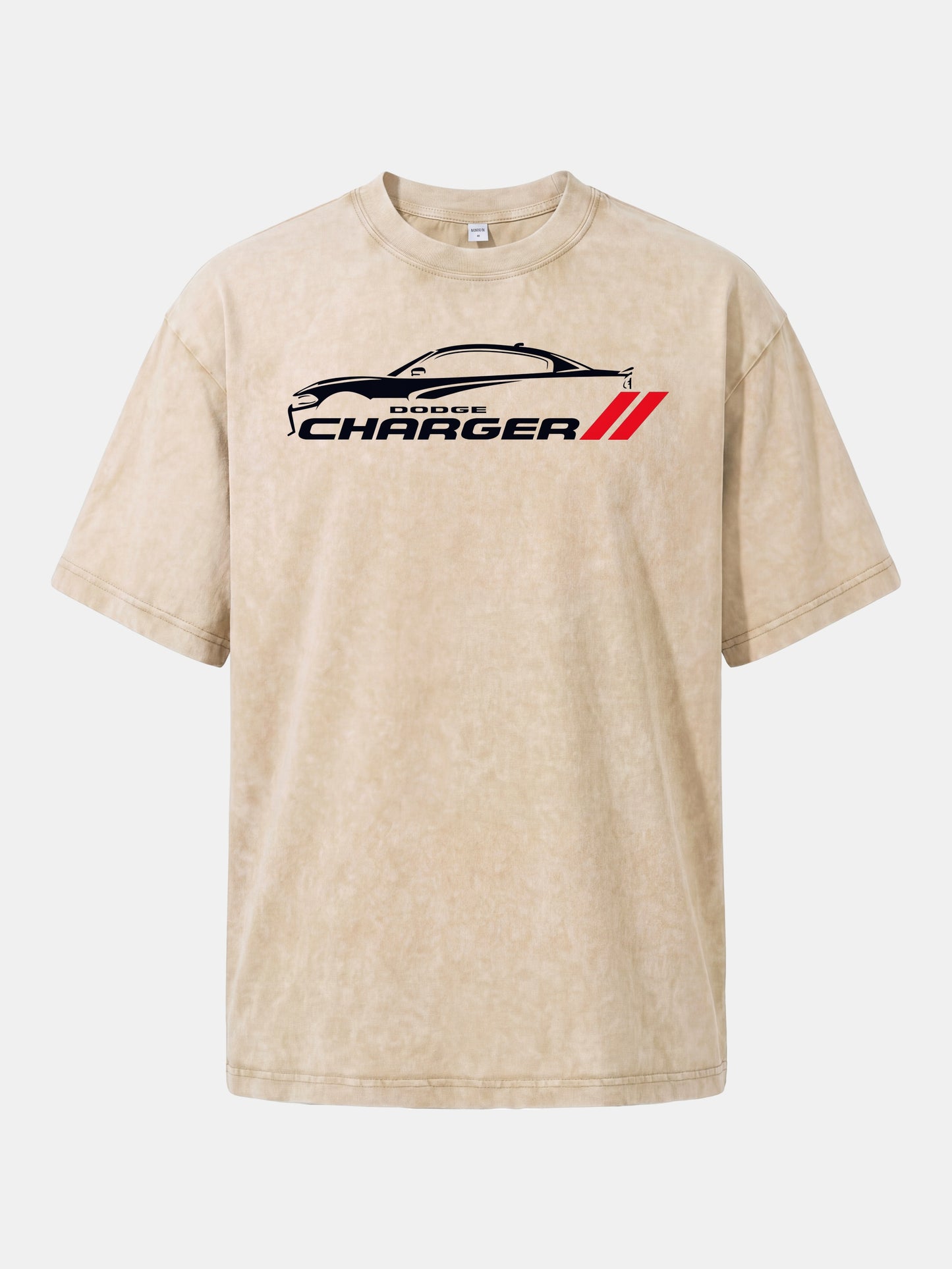 Charger Silhouette Strip Art Washed T-shirt