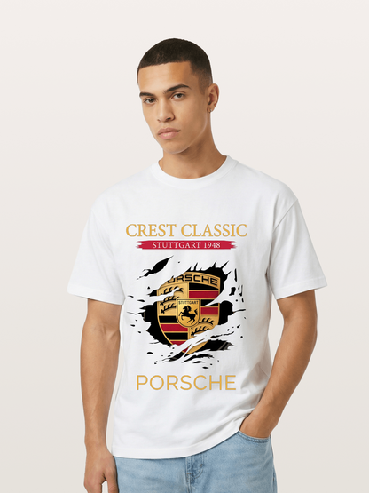 Porsche Stuttgart Tear Logo Gildan T-shirt