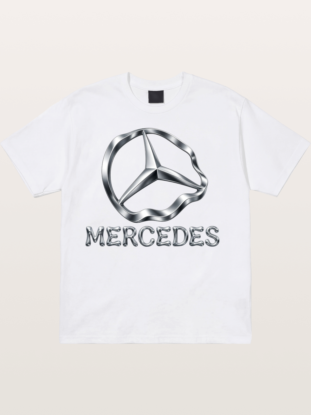 Mercedes Liquid Metal Logo Cotton T-shirt
