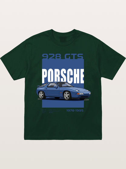 Porsche 928 GTS Blue Classic Gildan T-shirt