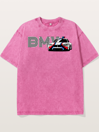BMW M Series Typography Print Washed T-shirt