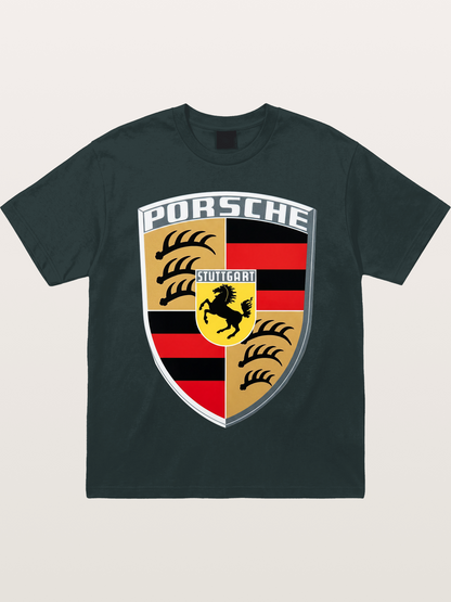 Porsche Crest Shield Design Gildan T-shirt