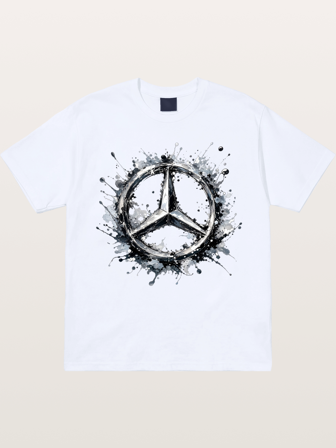 Mercedes Ink Wash Logo Art Gildan T-shirt