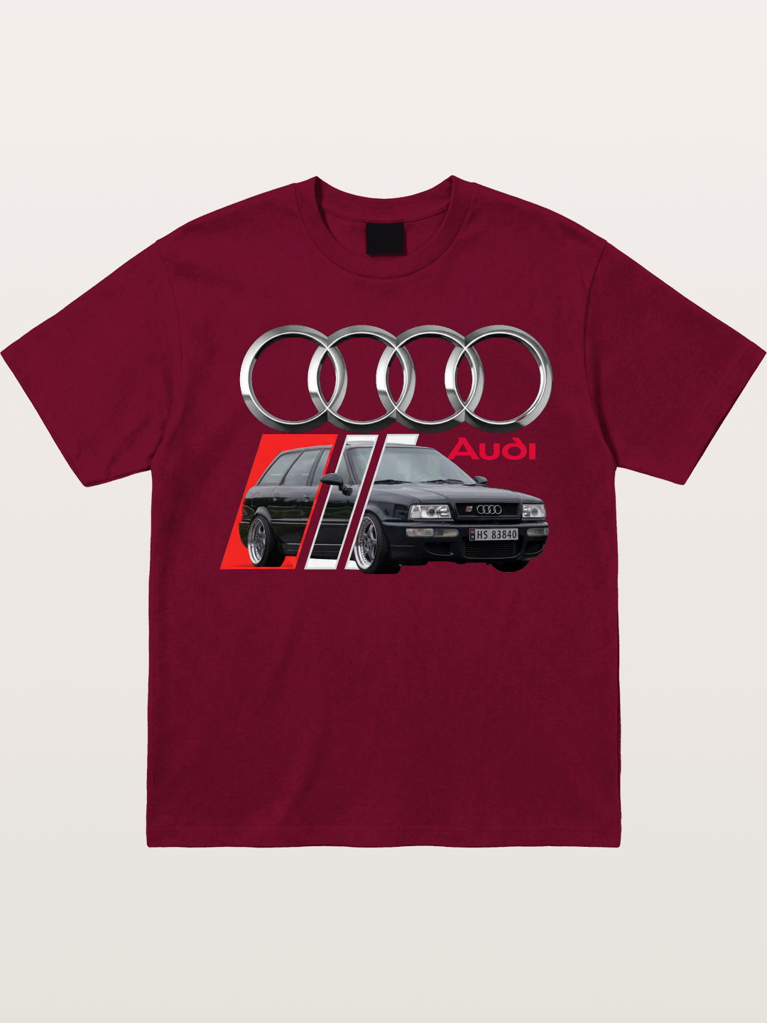 Audi Classic Car With Four Rings Gildan T-shirt