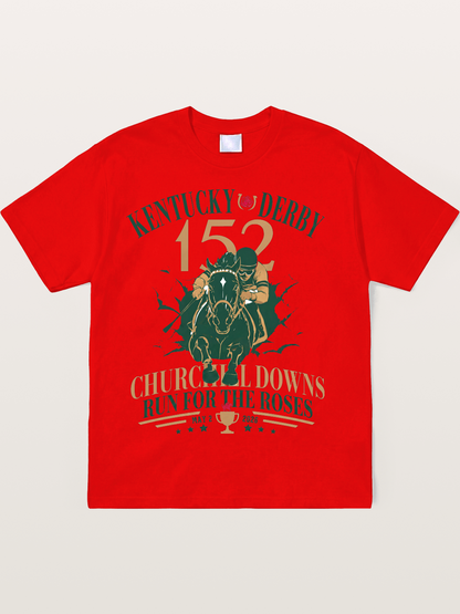 152nd Kentucky Derby Vintage Print Soft-Stay T-shirt