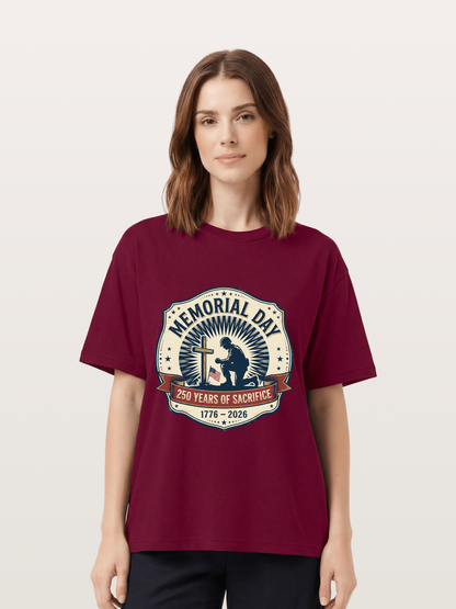 Memorial Day Vintage Sacrifice Badge Gildan T-shirt