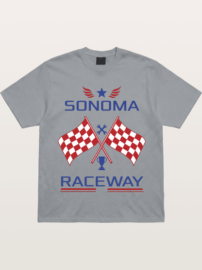 Sonoma Raceway Checkered Flag Crest Gildan T-shirt