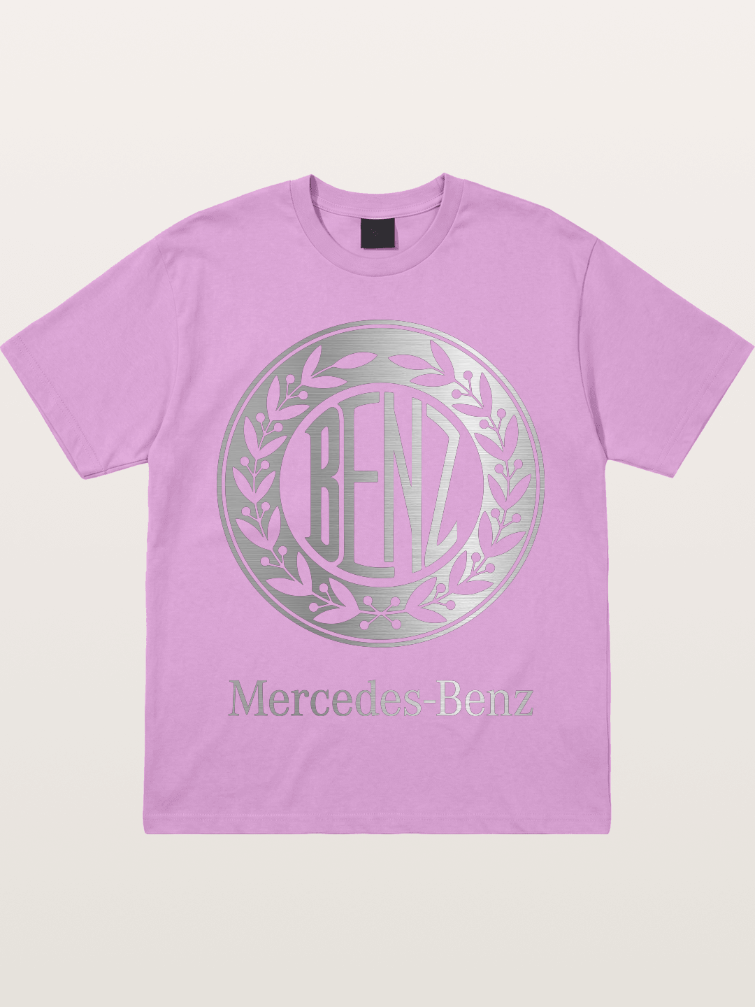 Benz Retro Lettermark Silver Texture Gildan T-shirt