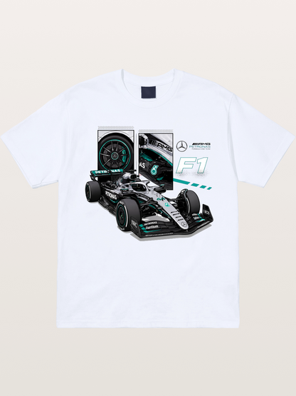 Mercedes Petronas F1 Collage Art Gildan T-shirt