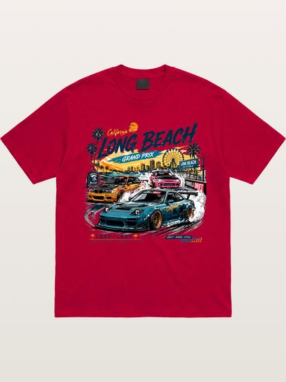 Long Beach Drift Racing Art Gildan T-shirt