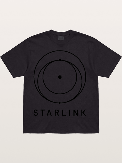 Starlink Orbit Minimal Logo Cotton T-shirt