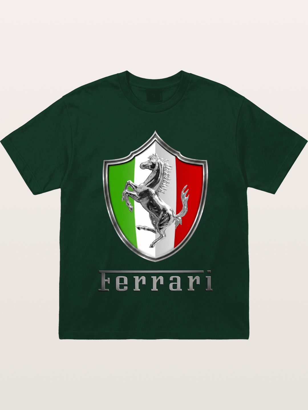Ferrari Italian Flag Crest Gildan T-shirt