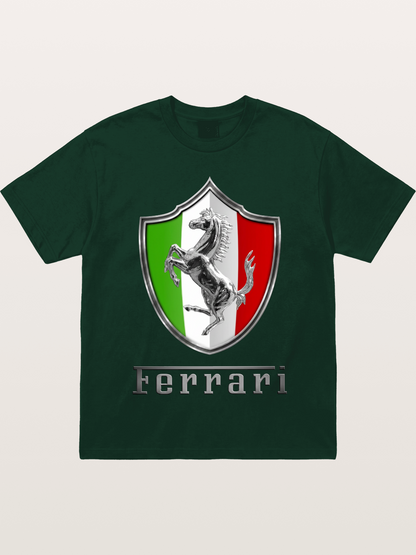Ferrari Italian Flag Crest Gildan T-shirt