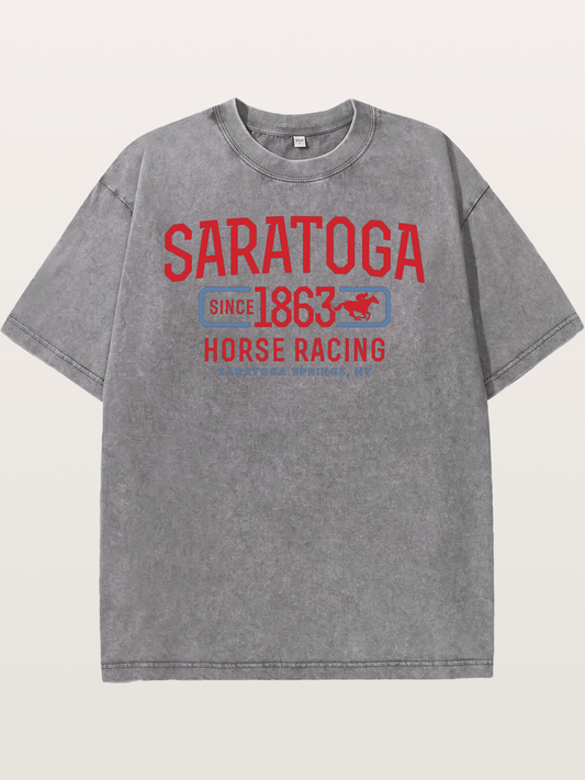 Saratoga Horse Racing Since 1863 Washed T-shirt