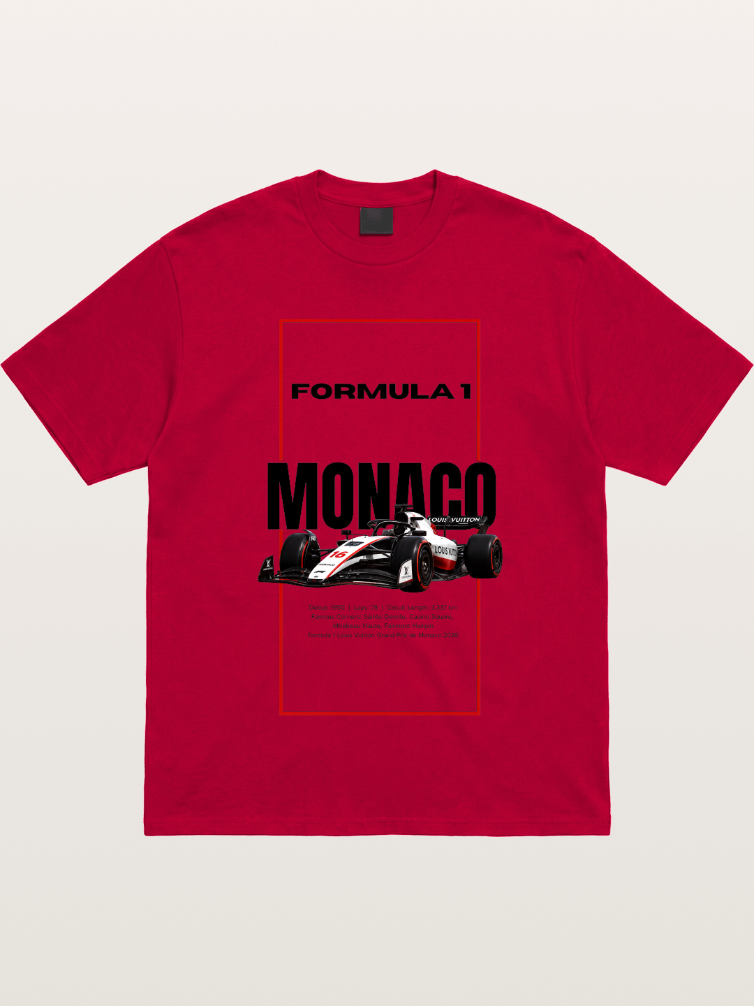 Monaco F1 Minimal Typography Gildan T-shirt