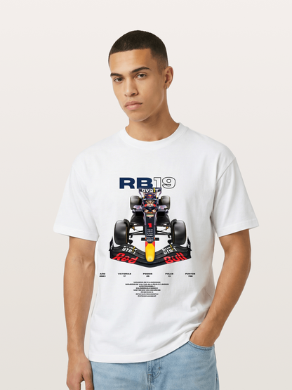 Cat Driving Red Bull F1 Gildan T-shirt