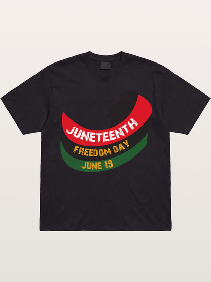 Juneteenth Freedom Day Silhouette Gildan T-shirt