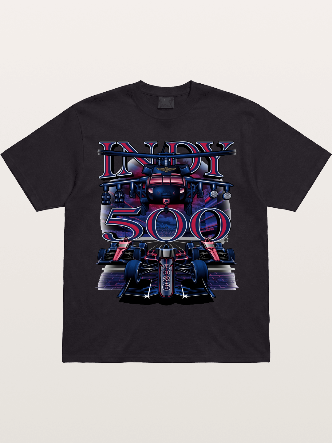 Indy 500 2026 Race Car Neon Art Gildan T-shirt