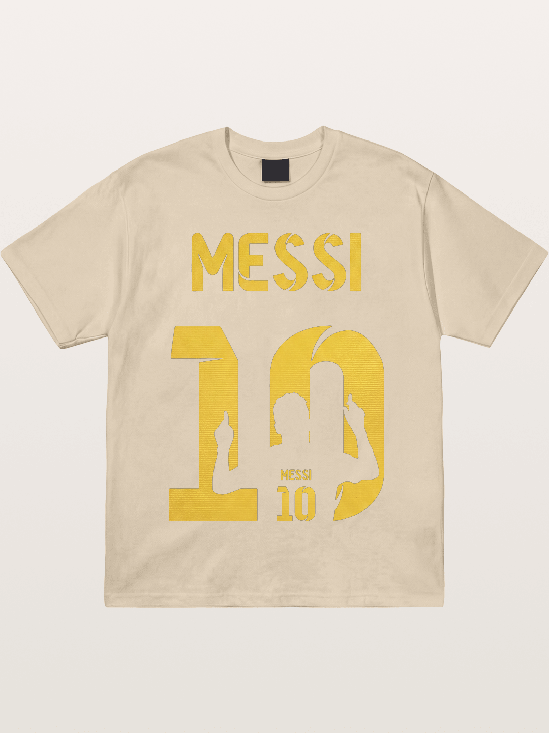 Messi No.10 Gold Silhouette Gildan T-shirt