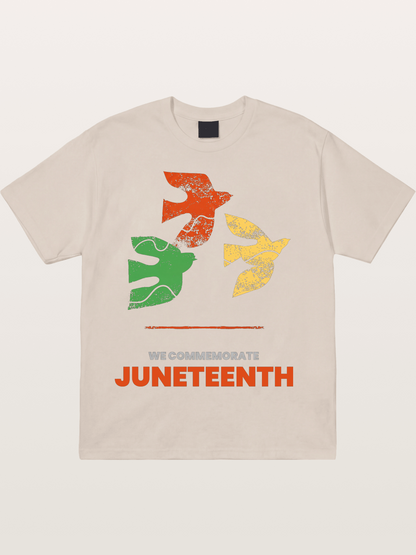 Juneteenth Peace Doves Commemoration Cotton T-shirt