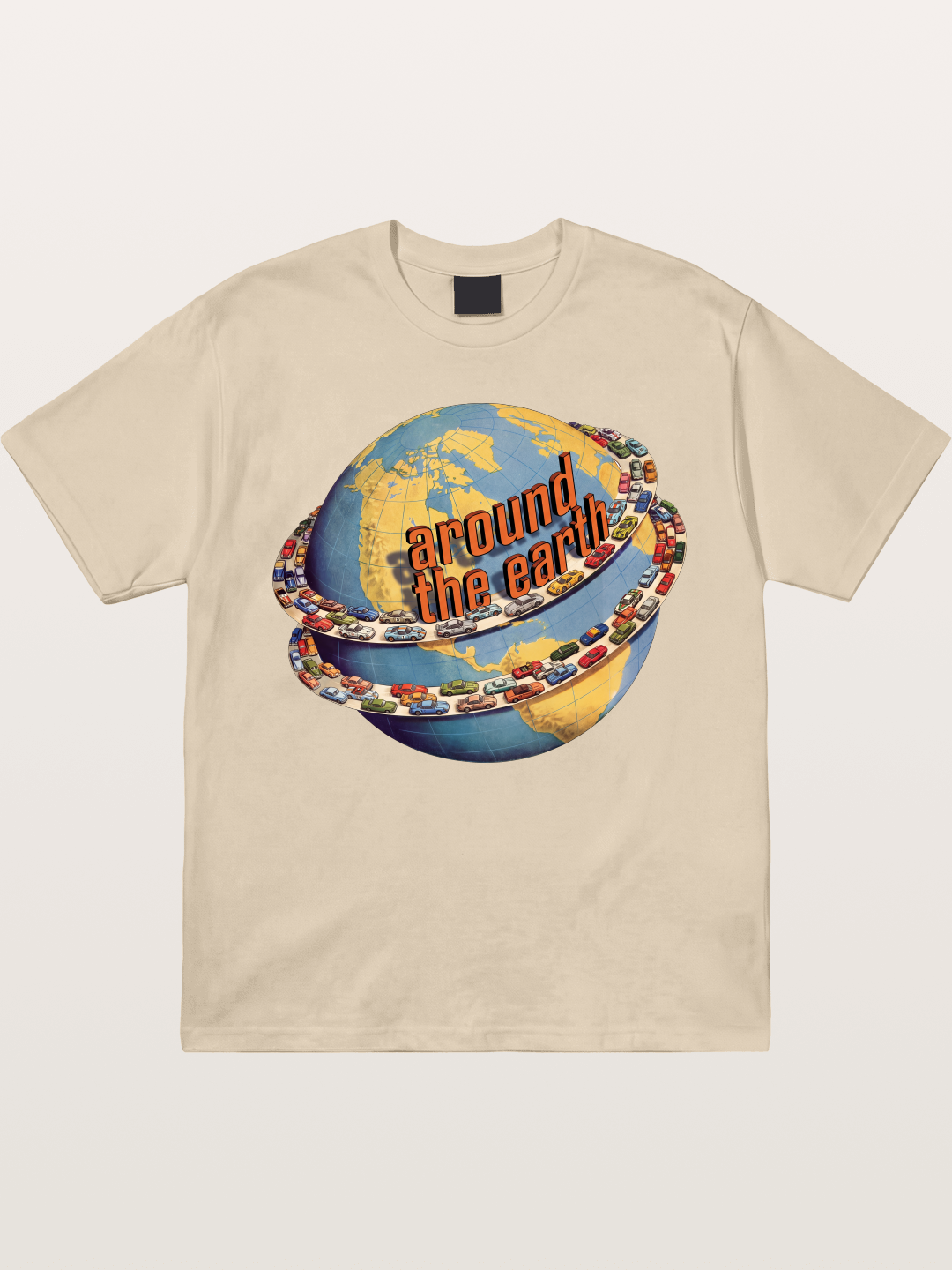 Global Cars Earth Illustration Gildan T-shirt